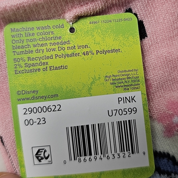 Disney Lilo and Stitch Women's No Show Socks shoe size 4-10 - Picture 4 of 4